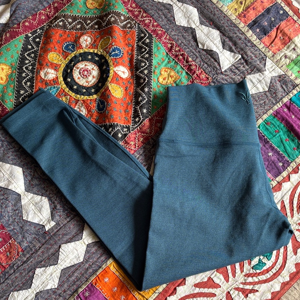 ibex Enduro Teal Blue Women's merino blend tights